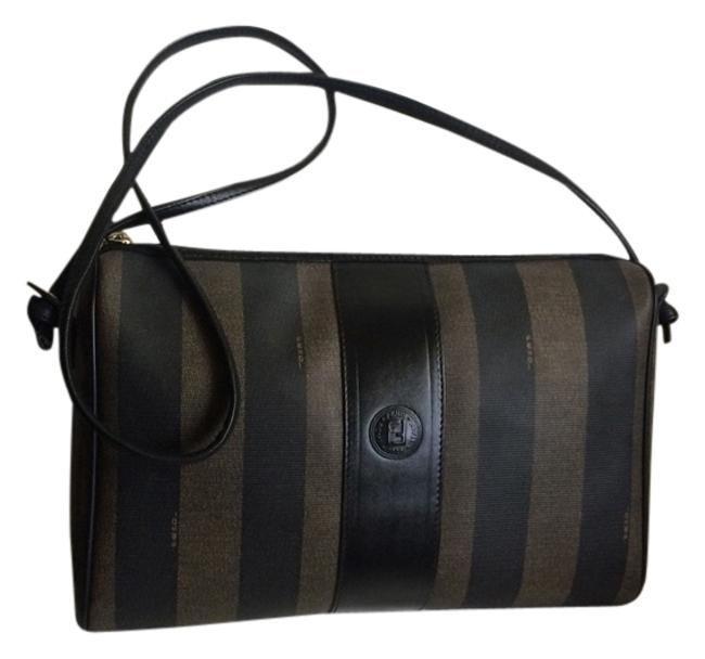 Fendi Lg 80&s Pequin Stripe Cross Body Bag 