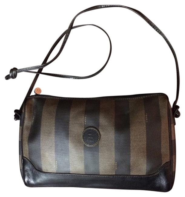 Fendi Lg Classic Tobacco Black Cross Body Bag 