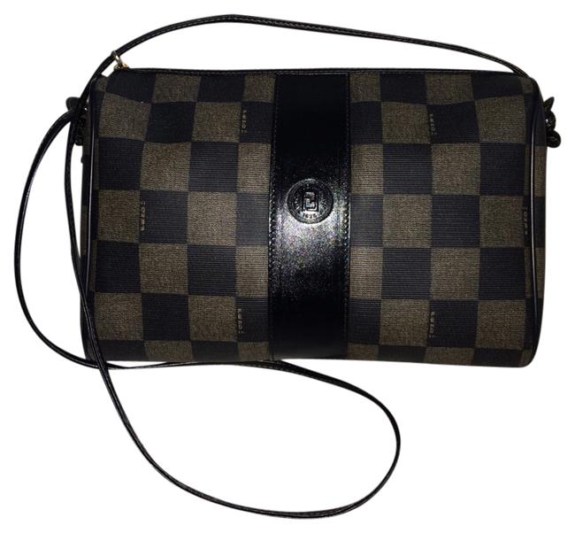 Fendi Lg Mint Checkerboard Sweetie Cross Body Bag 