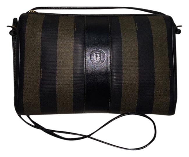 Fendi Lg Pequin Attn Grabber Cross Body Bag 