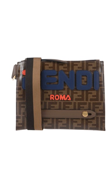 Fendi Mania Pouch Brown Leather Cross Body Bag 