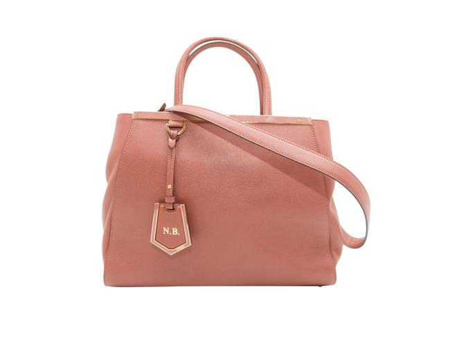 Fendi Medium 2jours Dusty Rose Leather Satchel 