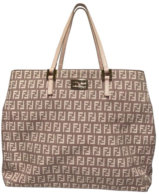 Fendi Medium Soft Coated Hand Bag. Made In Italy Beige Canvas Satchel 