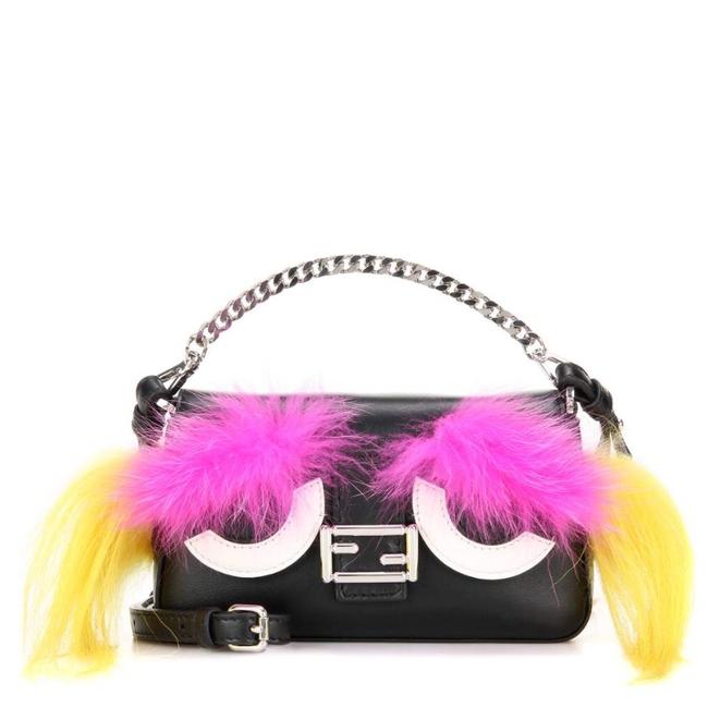 Fendi Micro Monster Fur Baguette Cross Body Bag 