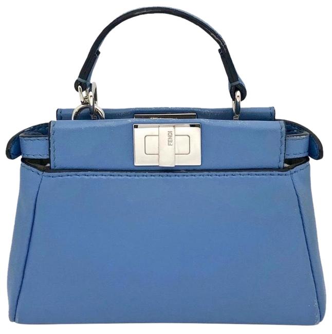 Fendi Micro Peekaboo 2way Handbag Leather Cross Body Bag 