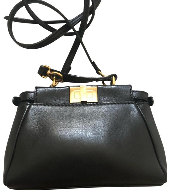 Fendi Micro Peekaboo Black Cross Body Bag 