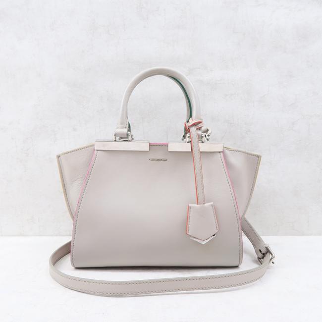 Fendi Mini 3jours Grey Calfskin Leather Satchel 