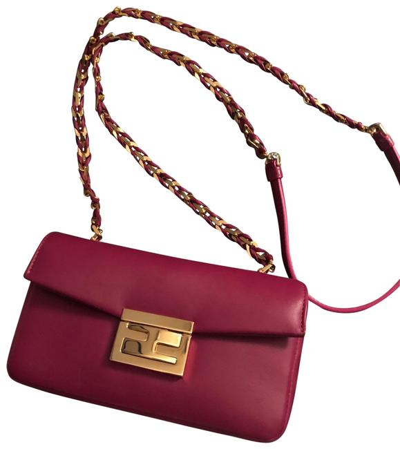 Fendi Mini Be Purple Leather Cross Body Bag 