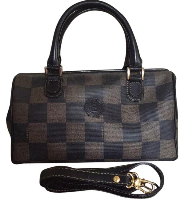 Fendi Mini Doctor Logo Vintage Brown Leather Cross Body Bag 