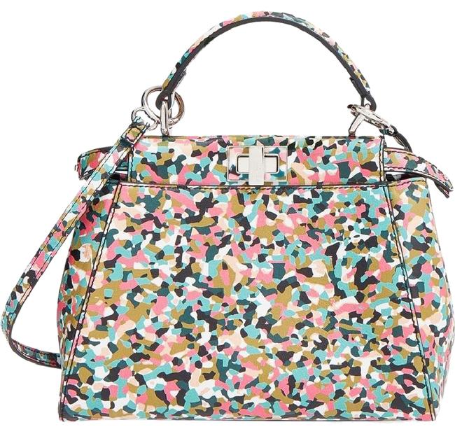 Fendi &mini Peekaboo& Leather Cross Body Bag 