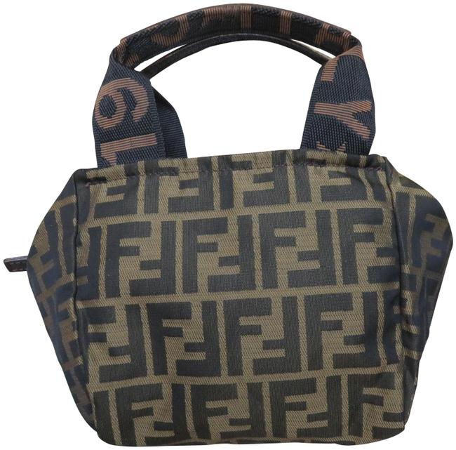 Fendi Mini Purse Brown Ff Monogram Canvas Clutch 