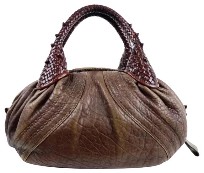 Fendi Mini Spy Brown Leather Satchel 