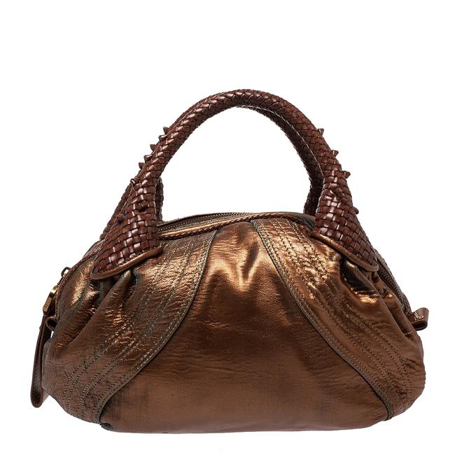 Fendi Mini Spy Metallic Leather Hobo Bag 