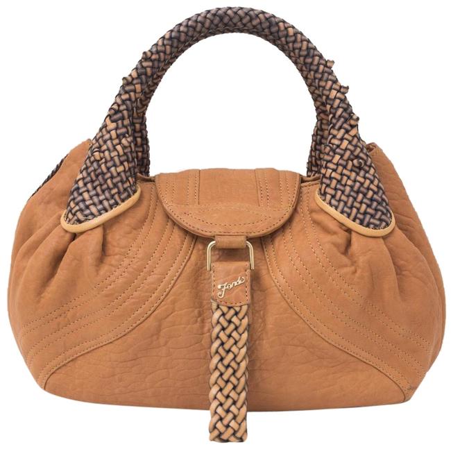 Fendi Mini Spy Tan Leather Hobo Bag 