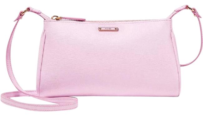 Fendi Shoulder Textured leather Pink Leather Cross Body Bag 