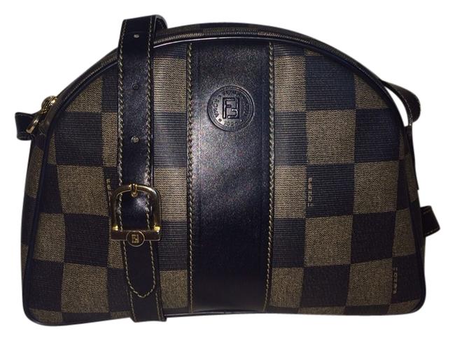 Fendi Mint Checkerboard Cross Body Bag 