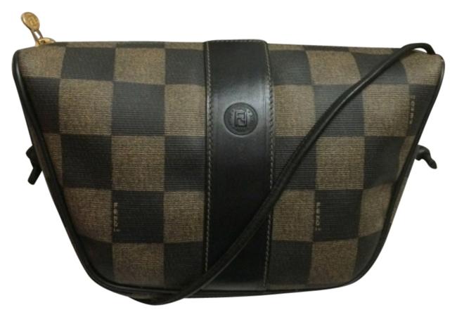 Fendi Mint Checkerboard Treasure Cross Body Bag 