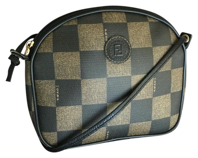 Fendi Minty Checkerboard Signature Cutie Cross Body Bag 