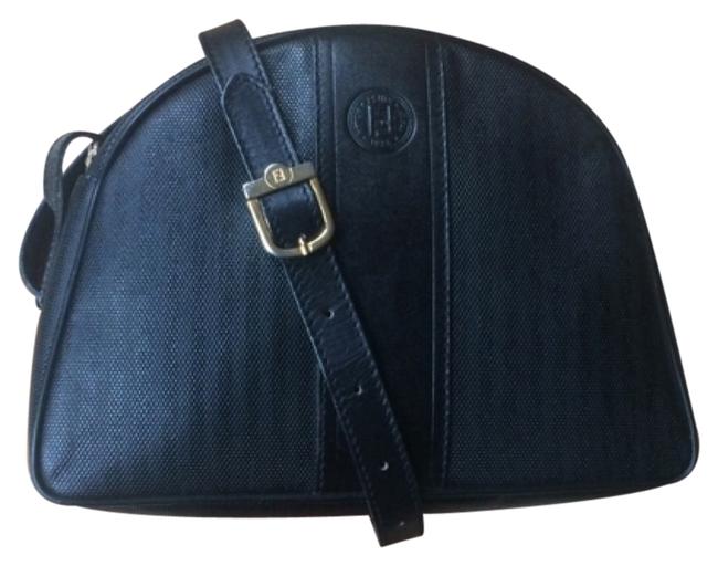 Fendi Minty Regimental Stripes Crescent Cross Body Bag 