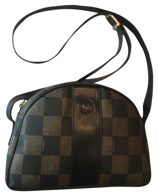 Fendi Minty Signature Checkerboard Gem Cross Body Bag 