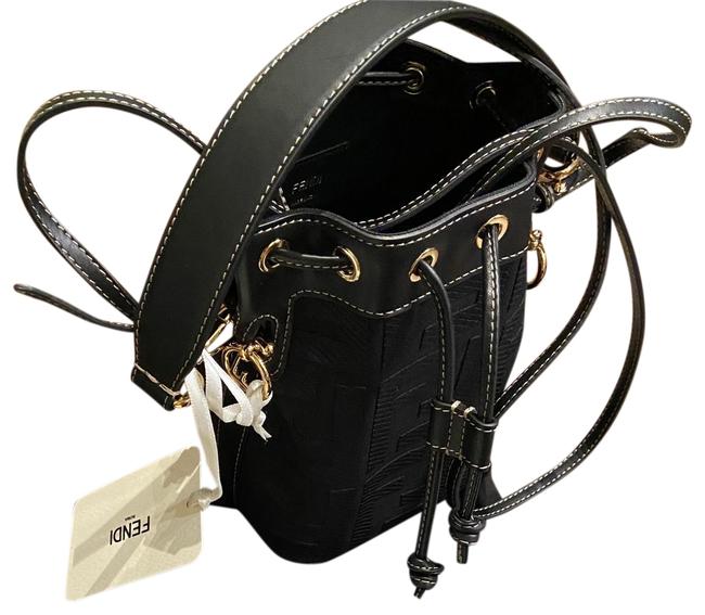 Fendi Mon Tresor Black Canvas Cross Body Bag 