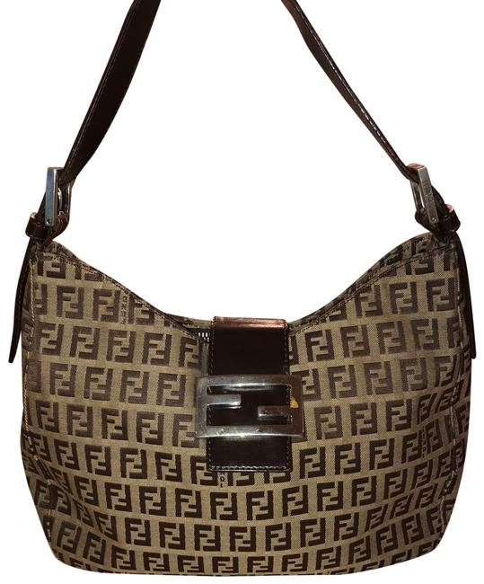 Fendi Monogram Canvas Hobo Bag 