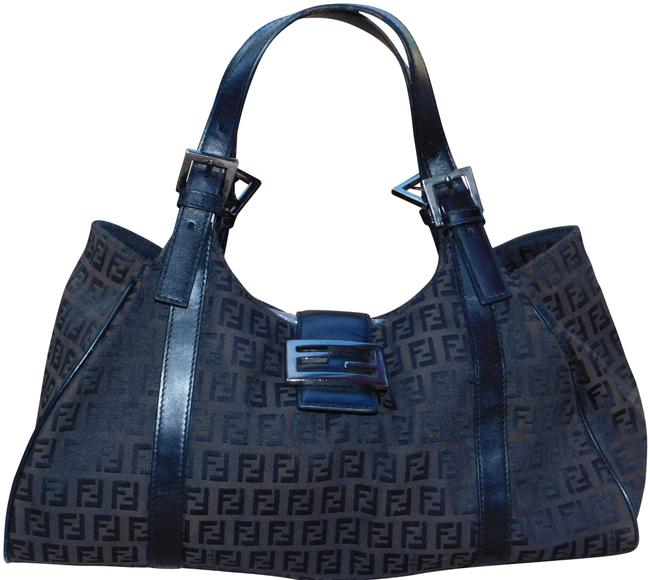 Fendi Monogram Purse Brown Blend and Leather Satchel 