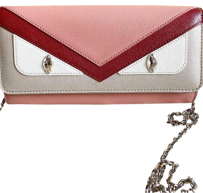 Fendi Monster BagWallet Pink Leather Cross Body Bag 
