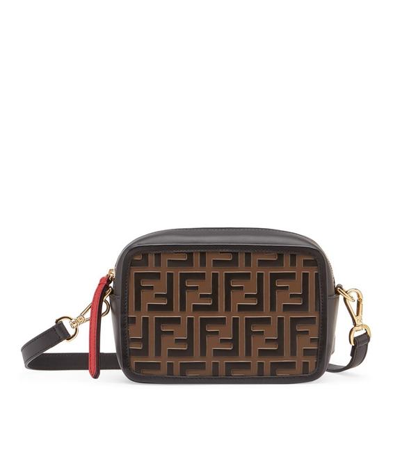 Fendi Camera Case New Ff Brown Leather Cross Body Bag 