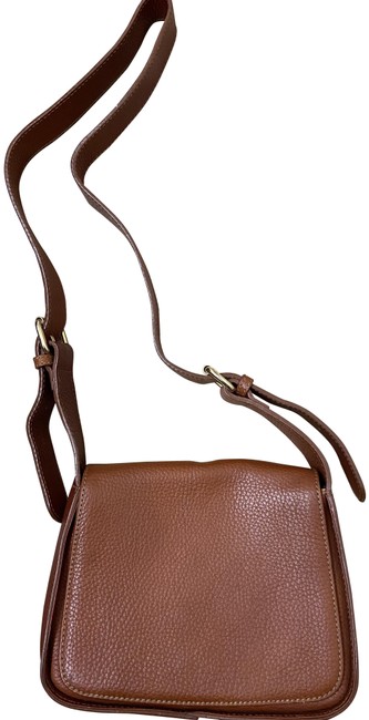 Fendi OrangeBrown Leather Cross Body Bag 