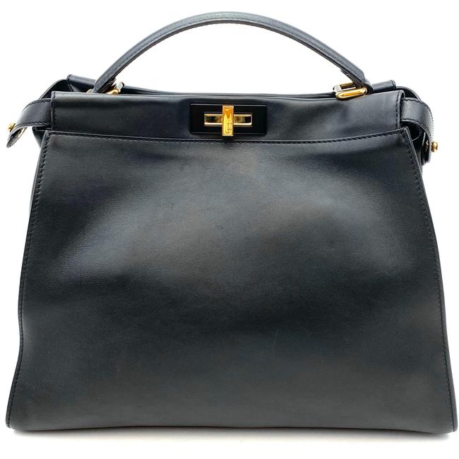 Fendi Peekaboo Black Leather Satchel 