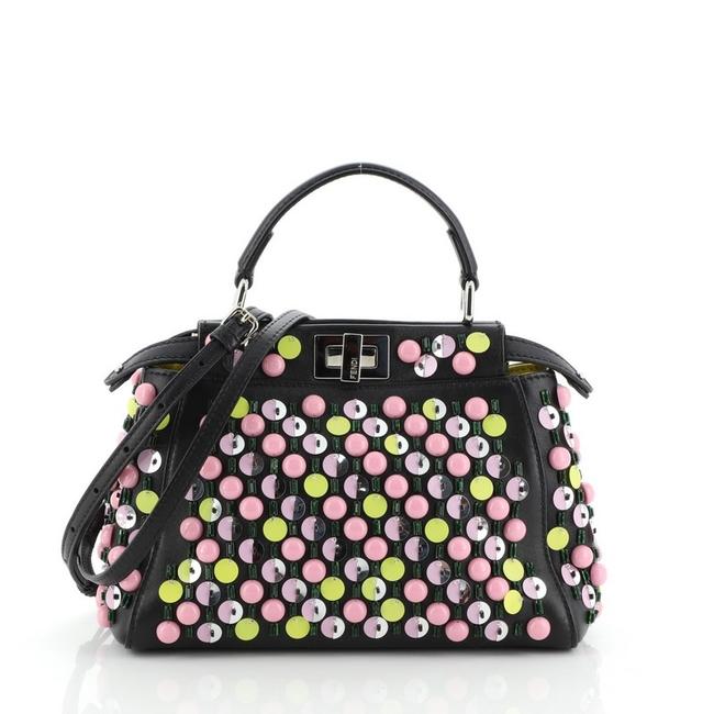 Fendi Peekaboo Studded Leather Mini Satchel 