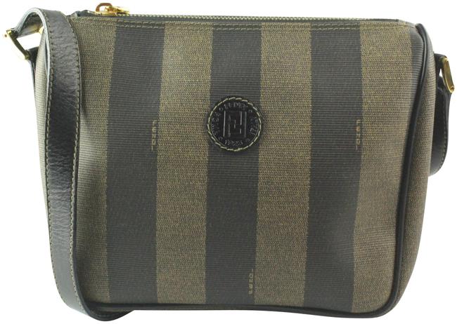 Fendi Penguin Striped Canvas Cross Body Bag 