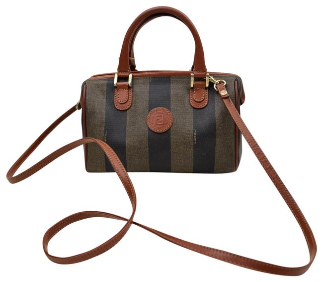 Fendi W Pequin Strap Striped Monogram Cross Body Bag 