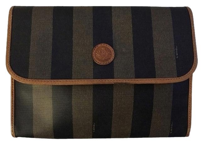 Fendi Pequin Stripe Clutch 