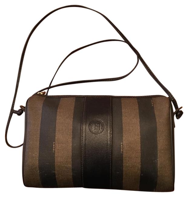 Fendi Pequin Stripes Gem Cross Body Bag 