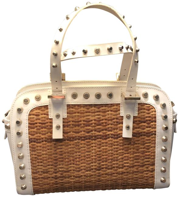 Fendi Perfect Condition Leather Nestle and Rattan Satchel 