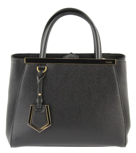 Fendi Petite 2jours Black Leather Satchel 