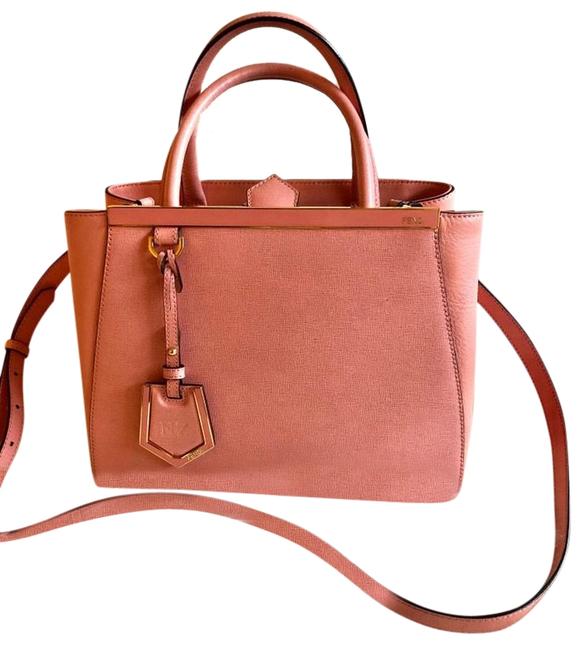 Fendi Petite 2jours Peach Leather Satchel 