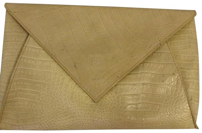 Fendi Pressed Leather Clutch 
