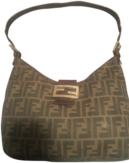 Fendi Print Fabric Hobo Bag 