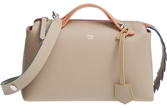 Fendi Rare Collectable By The Way Croc tail Grey Satchel 