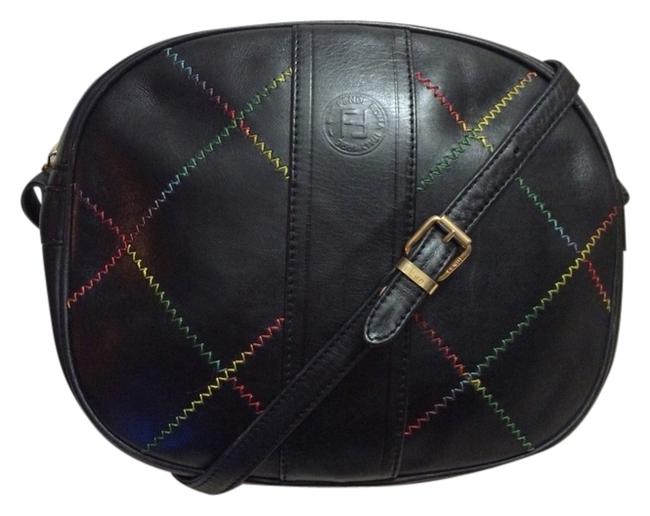 Fendi Rare Leather Stitch Cross Body Bag 