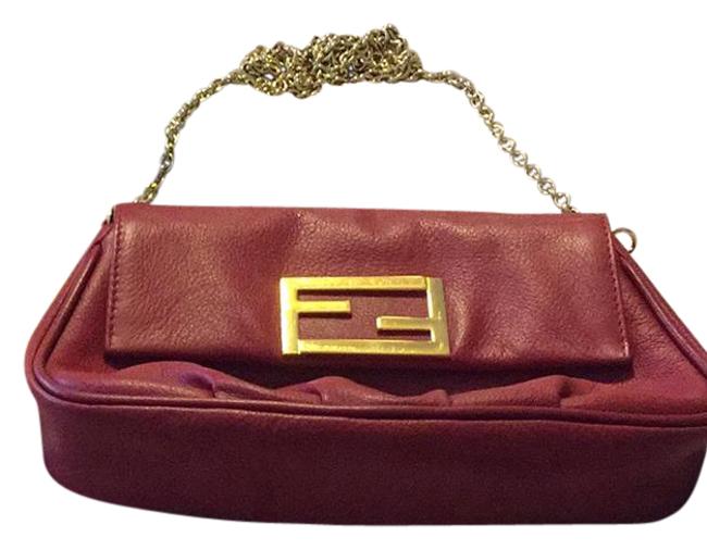 Fendi Red Leather Cross Body Bag 