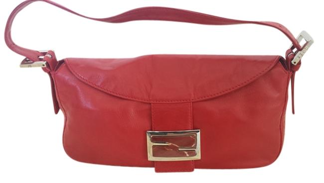 Fendi Red Leather Satchel 