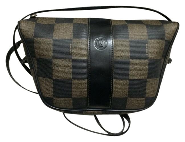 Fendi Restored Rare Checkerboard Cross Body Bag 