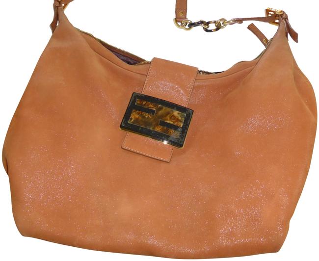 Fendi Rust Suede Leather Hobo Bag 