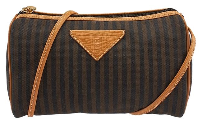 Fendi Shoulder S.a.s Vintage 55871 Brown Coated Canvas Cross Body Bag 