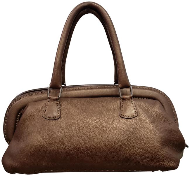 Fendi Selleria Doctor Chocolate Leather Satchel 