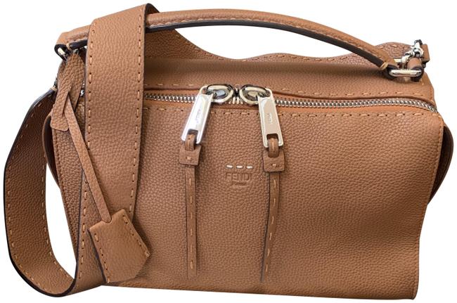 Fendi Boston Bag Selleria Lie BrownSaddle Calfskin Leather Satchel 